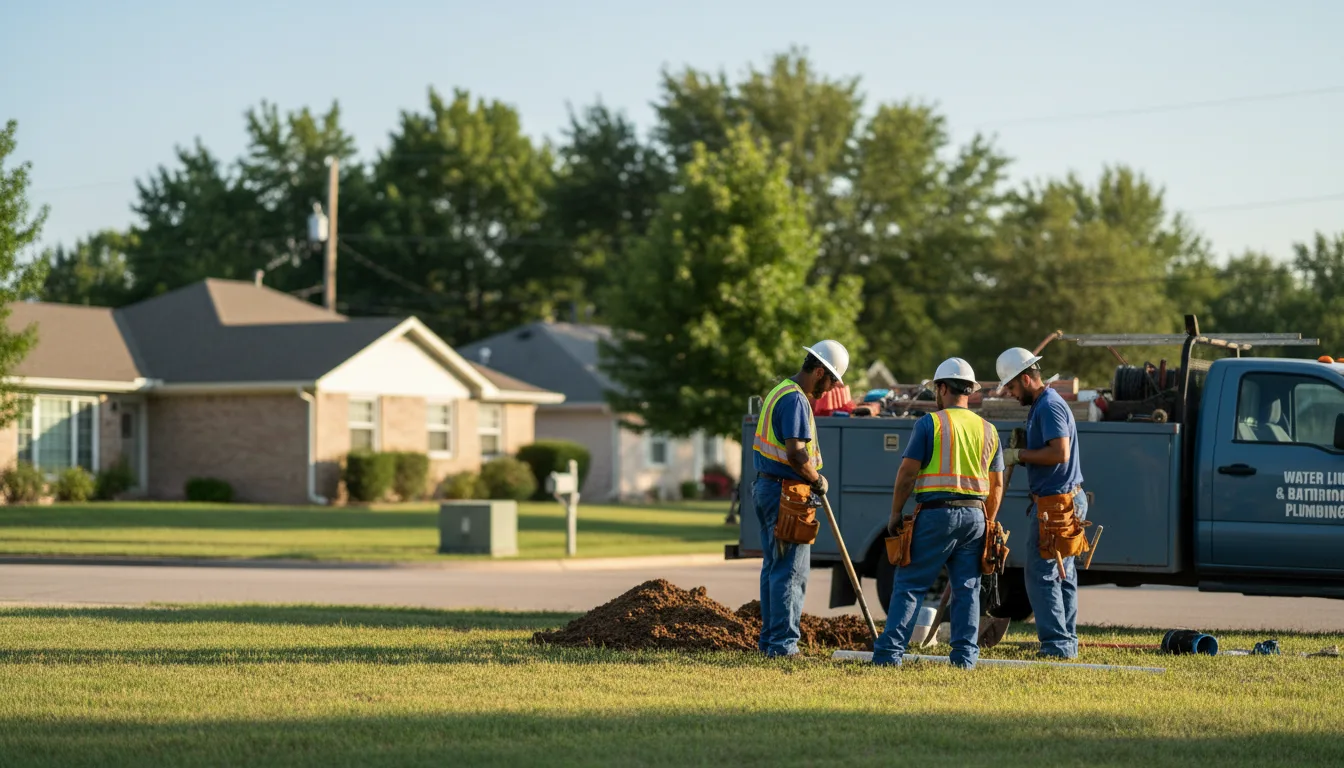 Residential water line and bathroom plumbing service in Redford, NY
